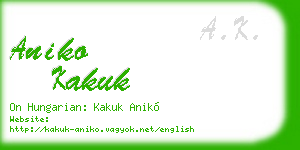 aniko kakuk business card